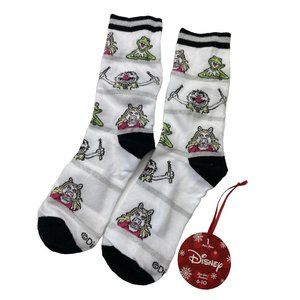 Muppet Socks Miss Piggy, Kermit, Animal New Ladies Disney, 1 Pair Size 6-10